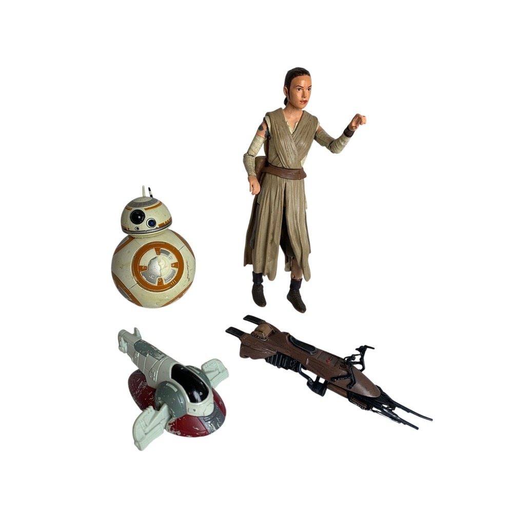 Star‎ Wars Collection Rey BB-8 Speeder Bike Slave I Action Figure Die Cast Mea